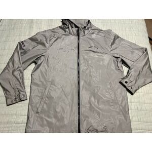 Perry Ellis America Windbreaker Softshell Rain Jacket Mens Hooded L Big Logo